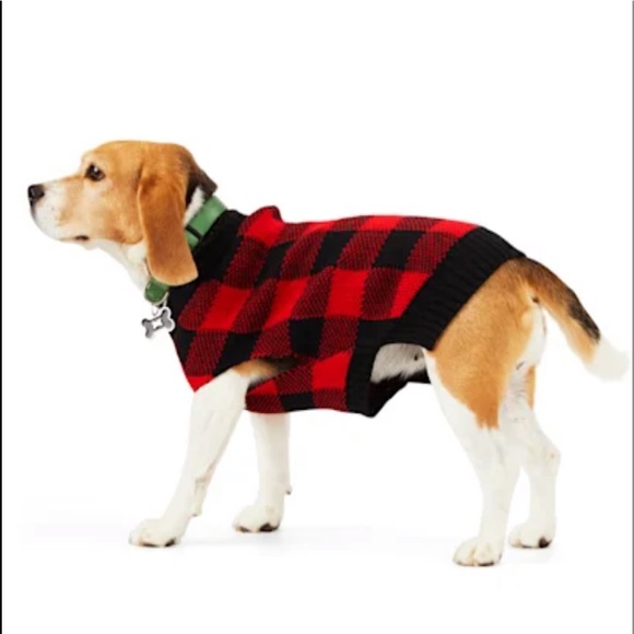 PETCO Other - NEW Holiday Red & Black Buffalo Check Large Dog Knit Sweater Size XL